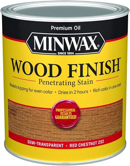 1 qt Minwax 70046 Red Chestnut Wood Finish Oil-Based Wood Stain | Amazon (US)