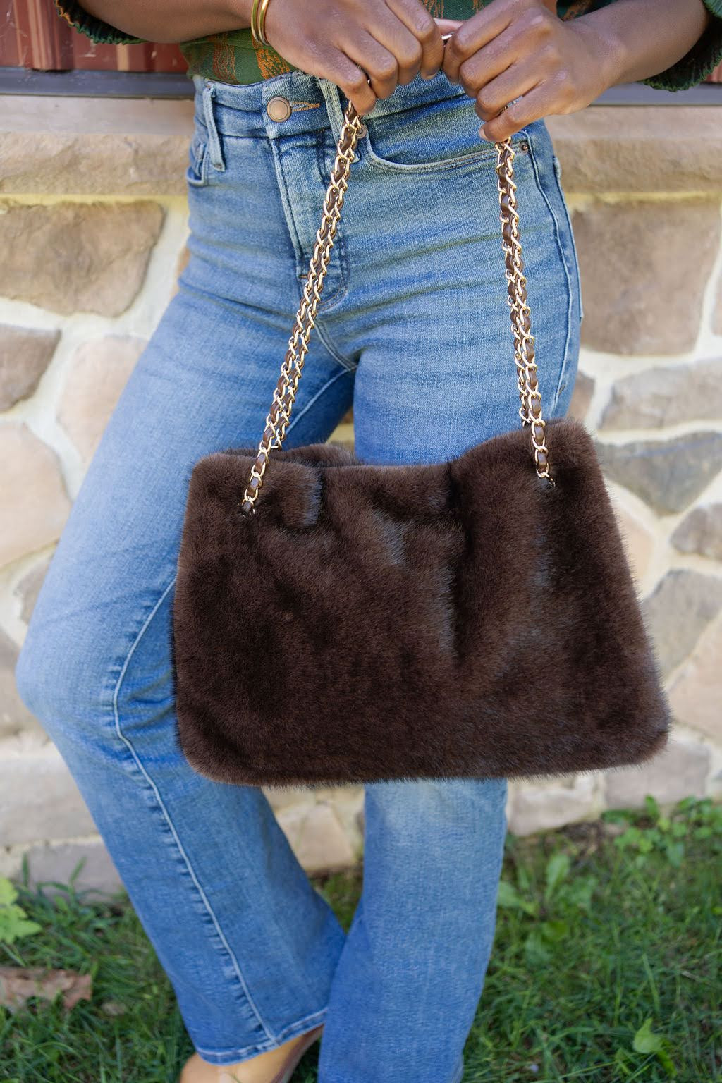 Faye Faux Fur Handbag Tote | Lisi Lerch Inc