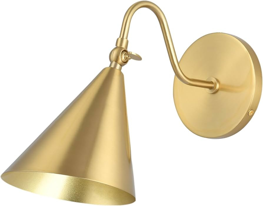 Modern Wall Sconces with Movable Metal Shape, Goose Neck Style Metal Bedside Lamp Wall Light Fixt... | Amazon (US)