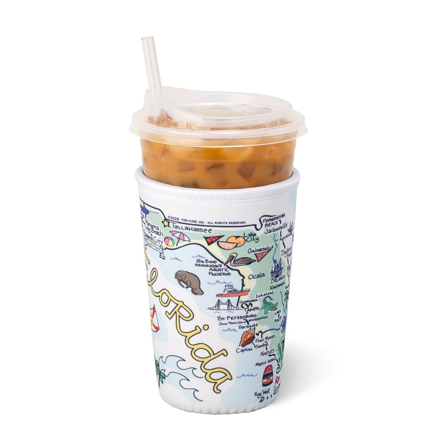 Swig Life Medium Iced Cup Coolie, Standard 22oz Iced Coffee Cup Insulator Sleeve with Handle, Neo... | Amazon (US)