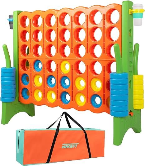 Oversized 4 in a Row Connect Game Carry Bag Included-4 ft Wide X 3.5 ft Tall,4-to-Score Jumbo wit... | Amazon (US)