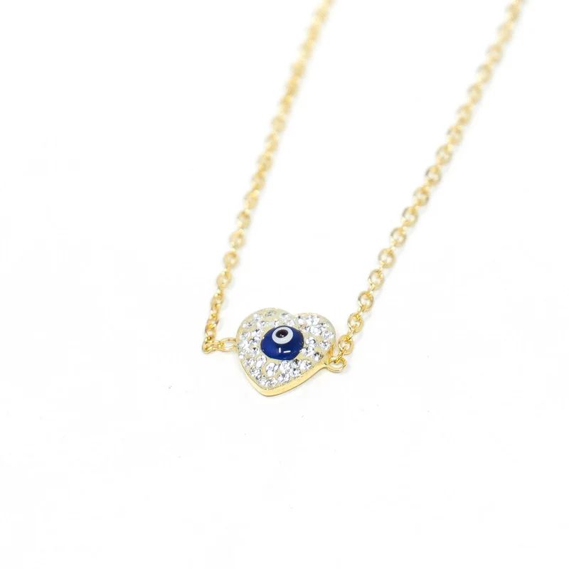 Evil Eye Crystal Heart Bracelet | The Sis Kiss