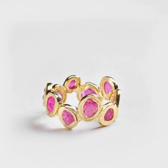 Handmade 925 Sterling Silver Caila Ruby Ring with All Gold Plating by German Kabirski | Etsy (US)