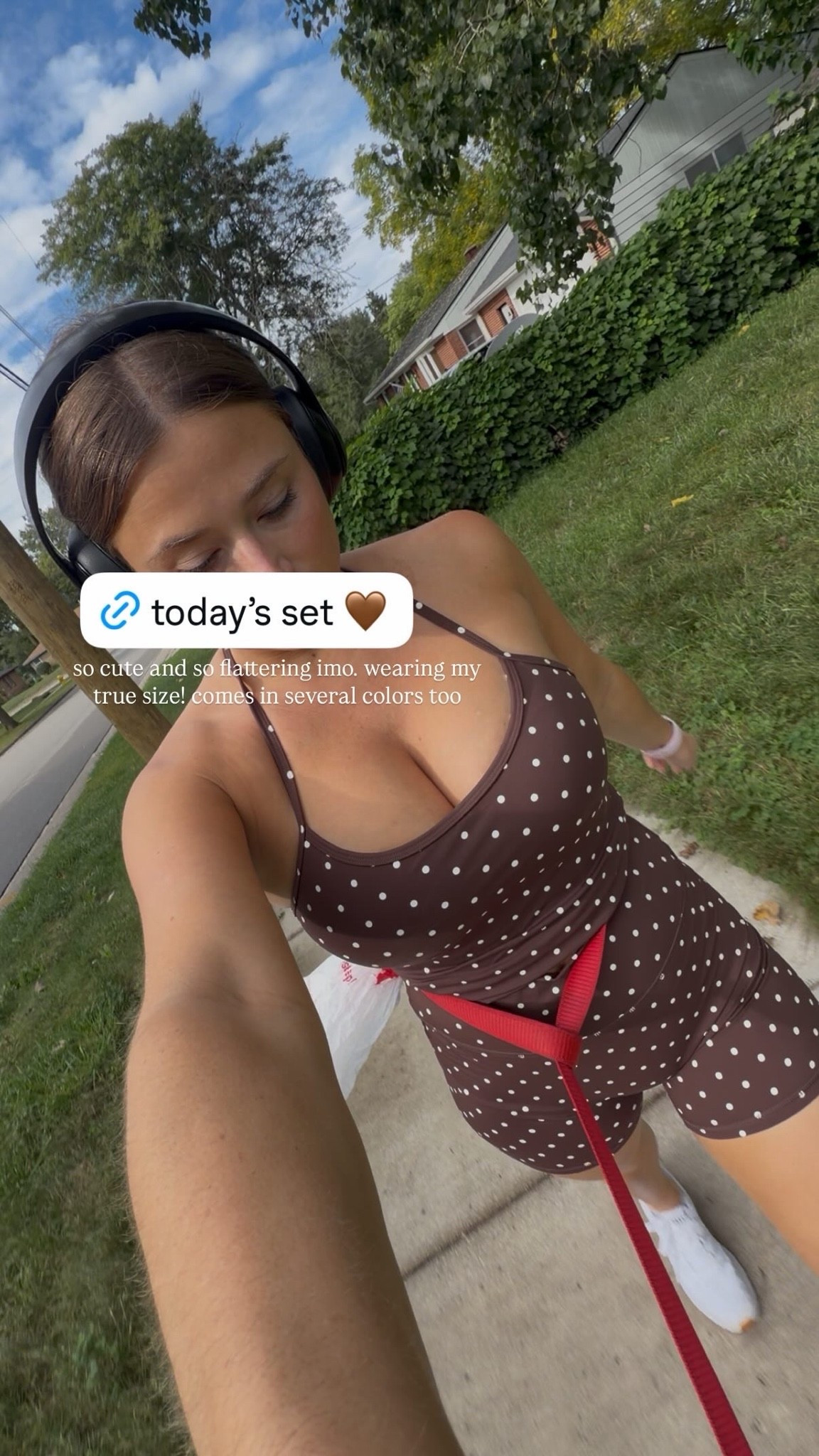 polka dot workout set! so comfy and so flattering! wearing my true size.

#LTKootd #LTKmorningroutine #LTKfitnessgoals