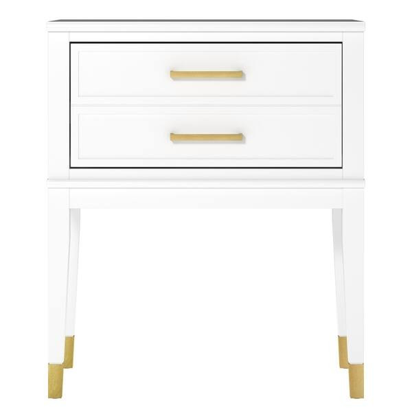 CosmoLiving by Cosmopolitan Westerleigh MDF/Wood Modern End Table - White | Bed Bath & Beyond