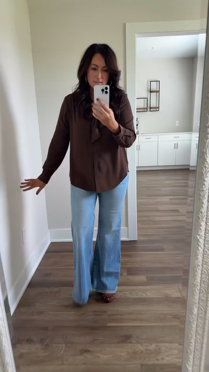 TARGET SALE 🎯 Perfect fall blouse, love the color, lightweight, and flattering! Wearing a medium @Target

#LTKSaleAlert #LTKootd #LTKWorkwear
