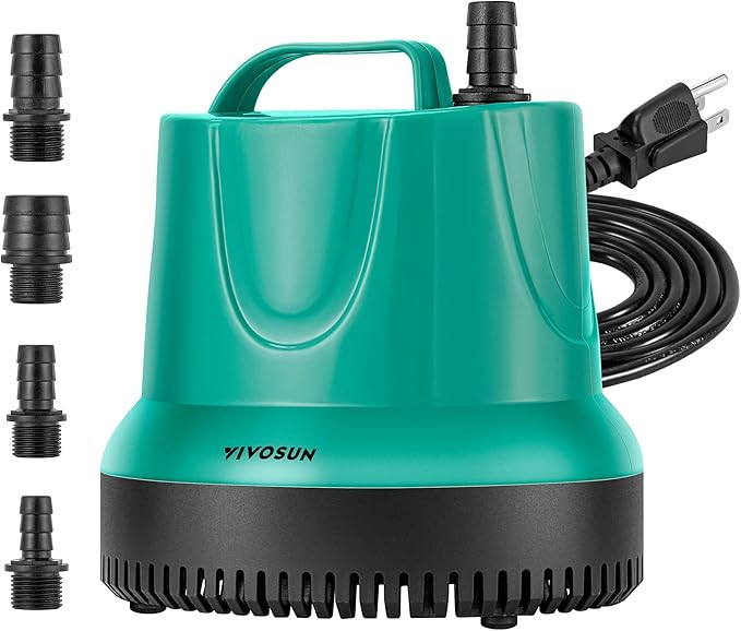VIVOSUN 660GPH 40W Submersible Pump for Fish Tank, Pond, Aquarium, Hydroponic Systems with 5ft Po... | Amazon (US)