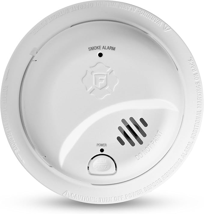 First Alert Smoke Alarm, Battery-Operated Detector with Test & Silence Button, SMI100, 1-Pack | Amazon (US)
