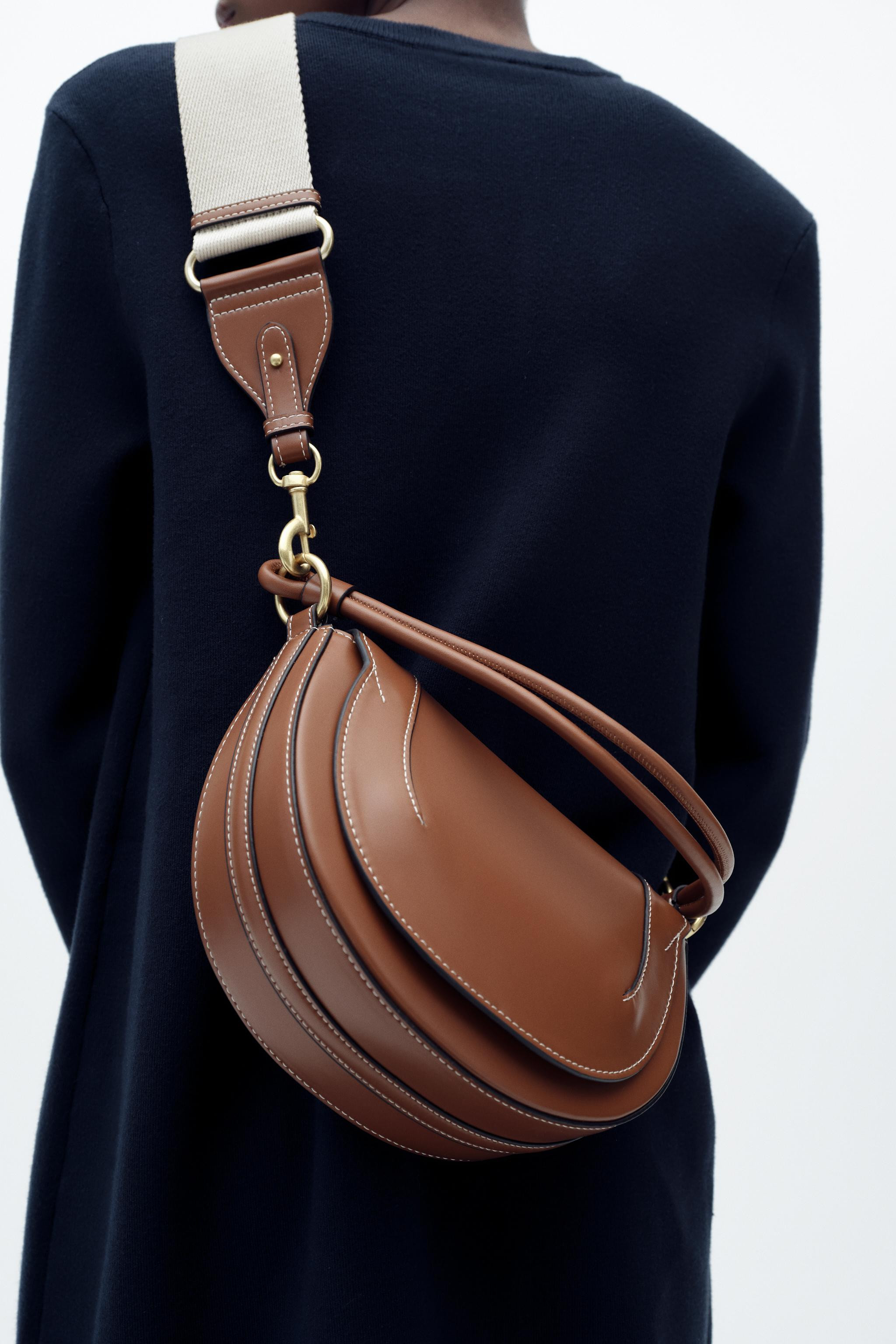 CONTRASTING TOPSTITCHING CROSSBODY BAG | Zara US