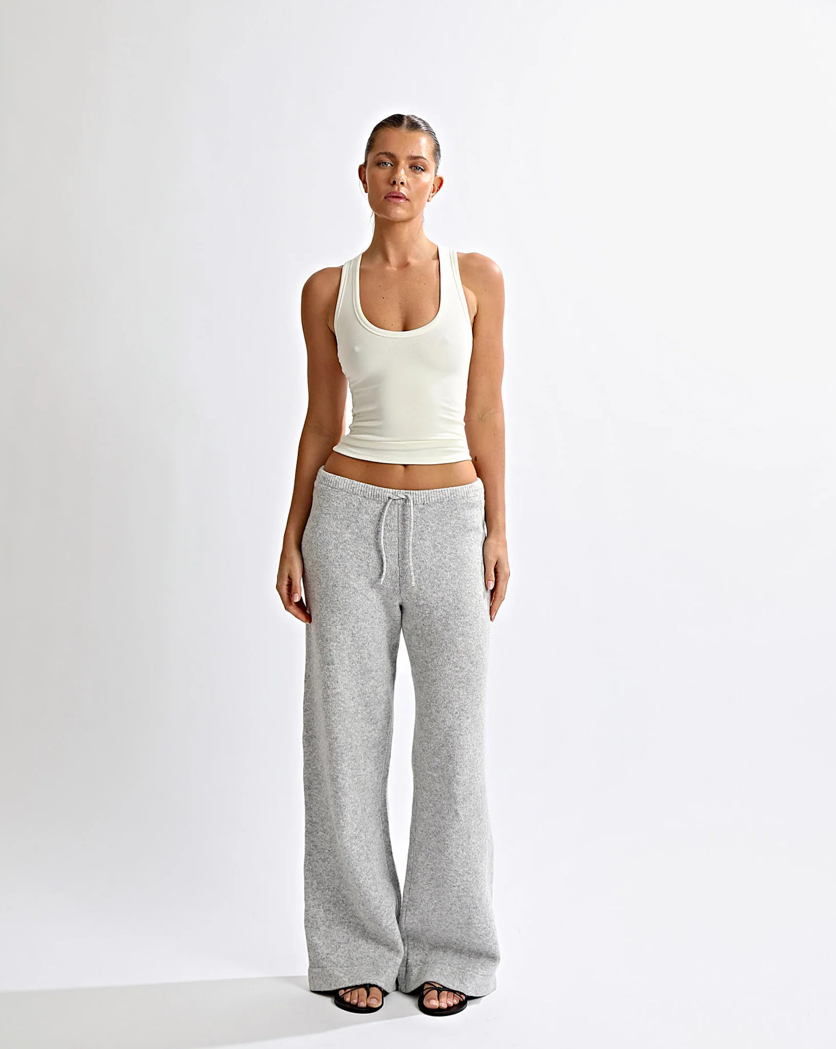 Leo Knit Pants Grey Marl Regular/Tall | One Mile