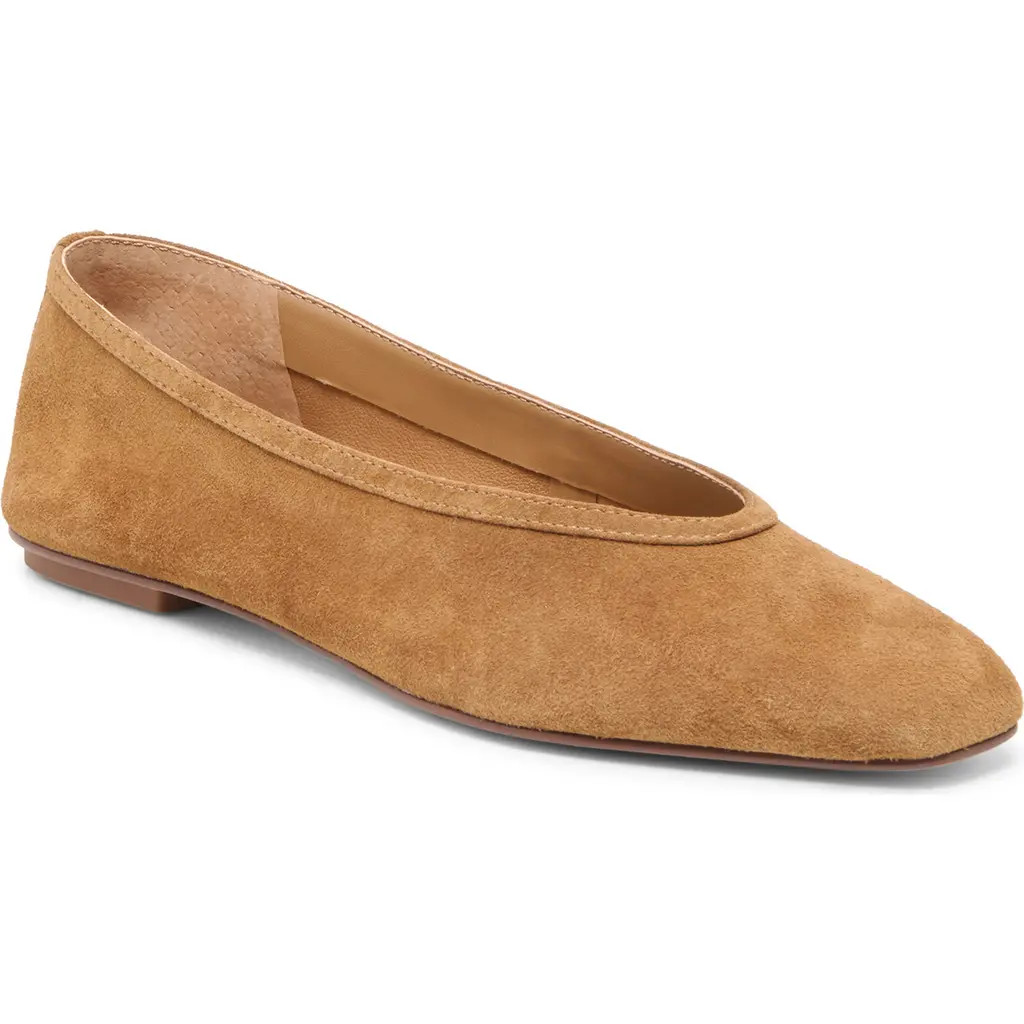 Dolce Vita Caret Flat in Cognac Suede at Nordstrom, Size 6 | Nordstrom