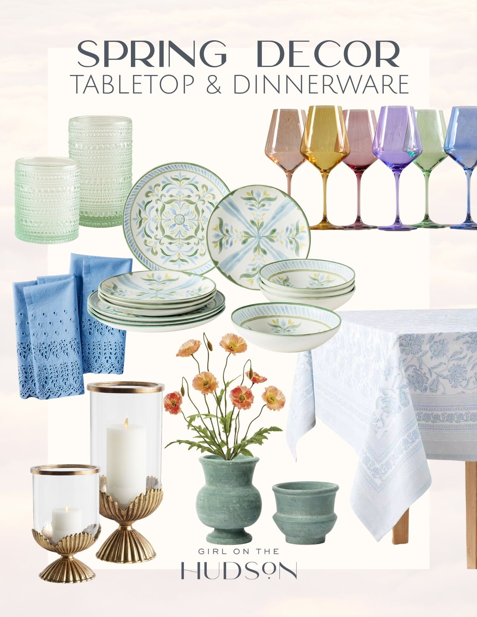 These spring tabletop finds are perfect for adding a fresh, cheerful feel without overdoing it. I love the mix of soft blues, delicate patterns, and colorful glassware that instantly brighten up any table. Such an easy way to refresh your home for the season.

spring decor finds, tabletop decor, colorful glassware, patterned dinnerware, easter hosting ideas, blue and white decor, seasonal home refresh, spring entertaining essentials girlonthehudson

#LTKHome #LTKSeasonal