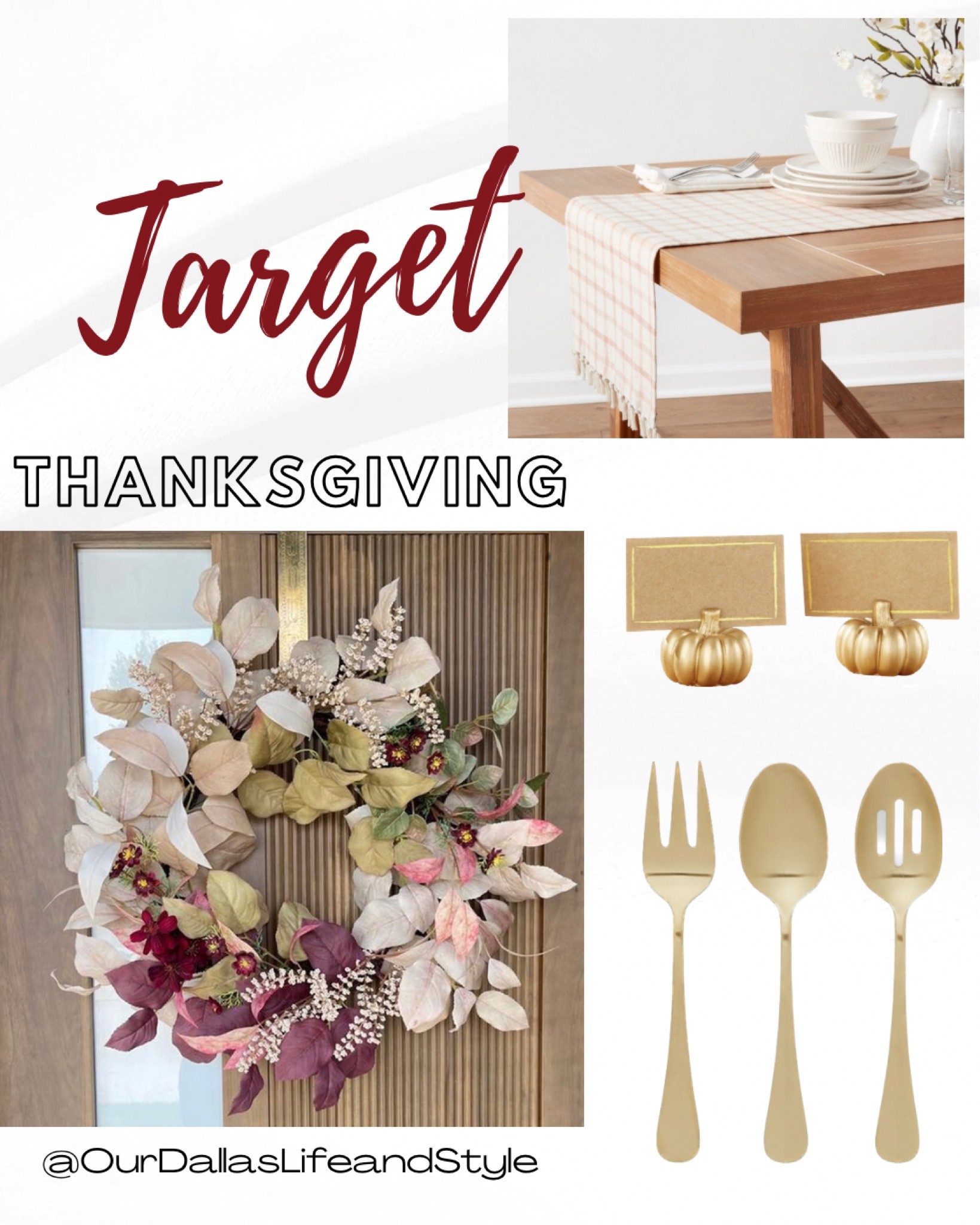 The perfect neutral Thanksgiving home 


Gold serving ware, fall wreath, table runner, placecard holder, tablescape

#LTKSeasonal #LTKunder50 #LTKHoliday