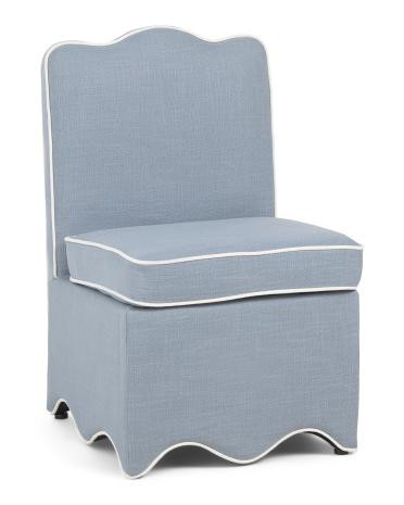 21x32 Scalloped Skirted Bottom Dining Chair | TJ Maxx