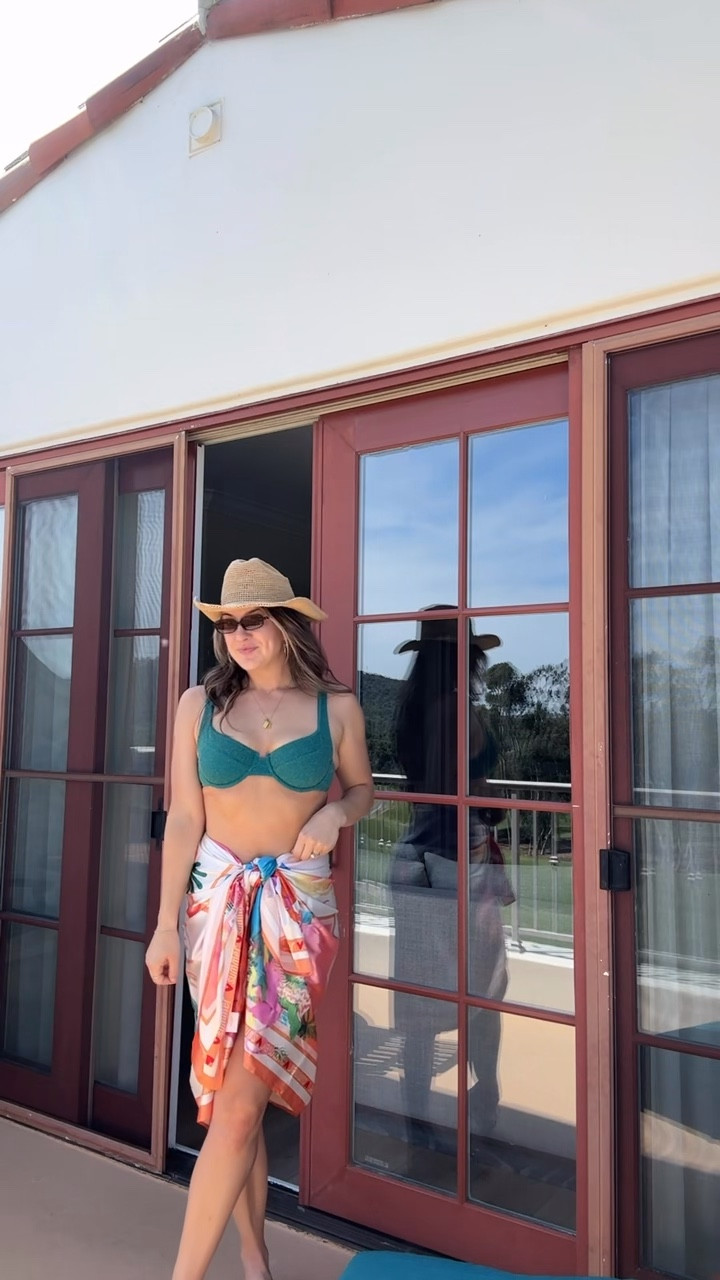 If you have a trip coming up you need this swimsuit and coverup! I loved wearing these while we were at the pool today on our trip to California ☀️ @VETCHY 

#bikini #swim #swimsuit #swimhaul #travel #beach #vacation #haul #tryon #coverup #swimcoverup #hat #sunglasses #sandals #amazon #vetchyswim #target 

#LTKSwim #LTKootd #LTKTravel