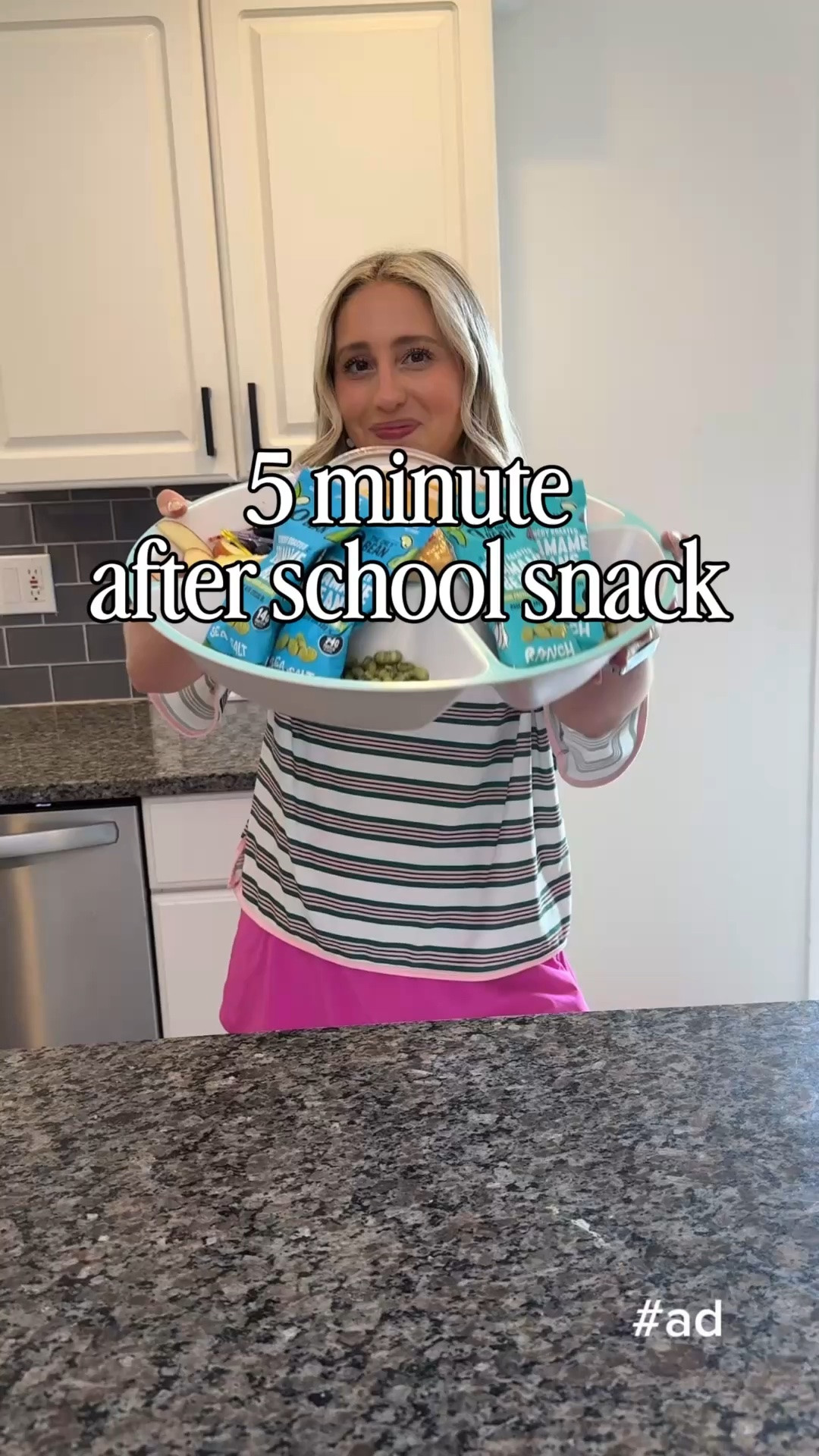 #ad
Partnering with @Target  and @the_onlybean for an easy after-school snack idea because everyone walks in starving and dinner is very much not ready yet. 😂I grabbed The Only Bean Crunchy Roasted Edamame at Target and added it to a little build-your-own snack plate situation with fruit, pretzels, hummus, and a few snack favorites. Each serving has up to 14g of plant-based protein  or 13g depending on flavor and as low as 2g net carbs. They’re crunchy, non-fried, gluten-free, vegan, and easy for lunchboxes, after-school snacks, or on-the-go!
Available at Target!
#ad #TargetPartner #target #TheOnlyBean #BackToSchool

#LTKmomlife #LTKdayinmylife #LTKfoodie