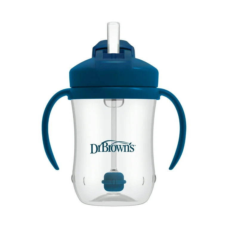 Dr. Brown’s Milestones Baby’s First Straw Cup, Training Cup with Weighted Straw, 9oz/270ml, D... | Walmart (US)