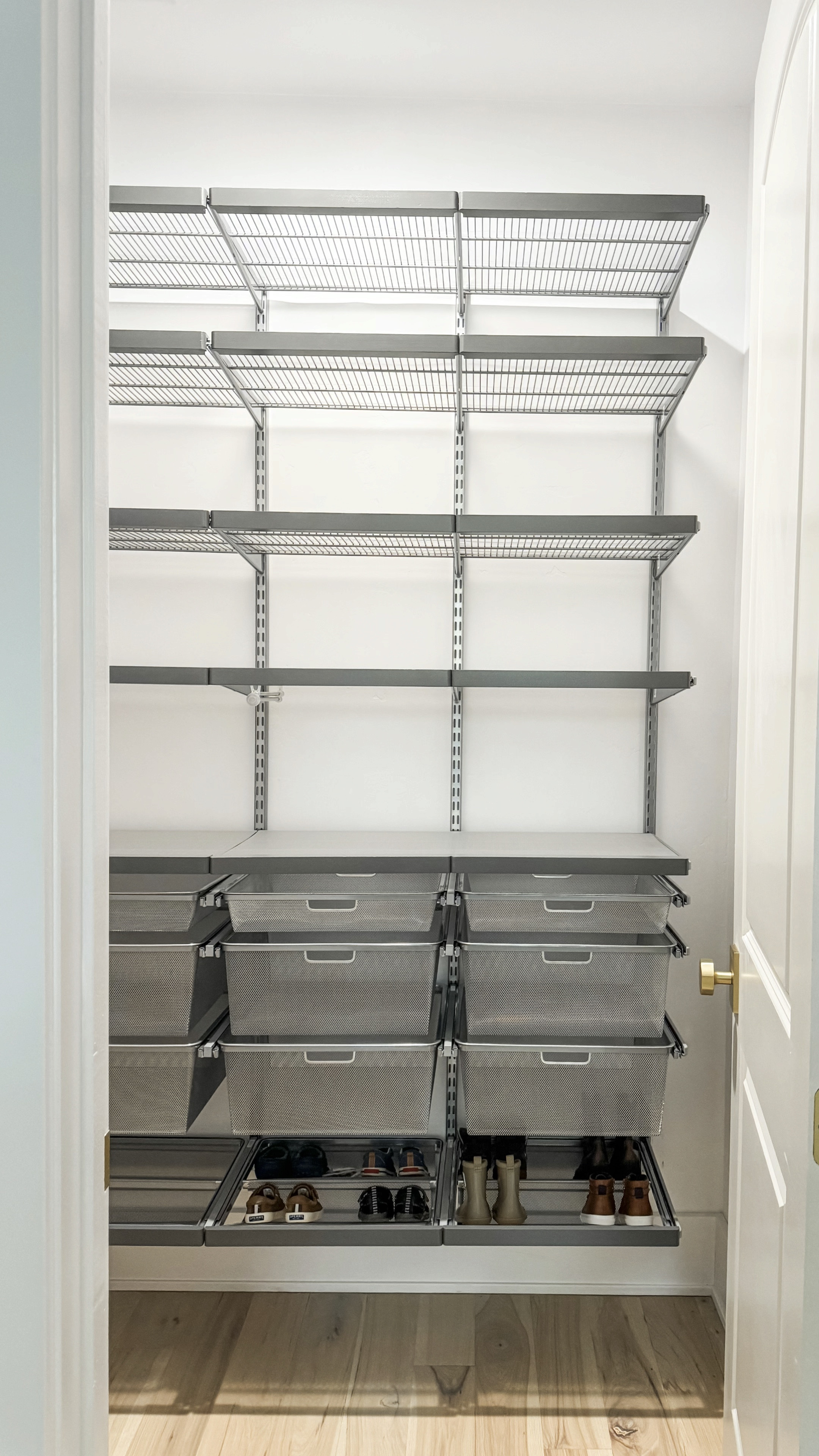 One of my biggest flexes is having more patience than the typical Certified Professional Organizer. I'm always up for your challenge, but this Elfa update certainly required quite a bit of it. 

This family of four purchased their new home with existing Elfa systems already installed in several rooms. However, since the material was installed years ago, the top track has been revised TWO times. This version of the hanging standard is no longer available, which I needed for the edits I wanted to make. I also wanted to save them the hassle of purchasing new top tracks and hanging standards...and the costs of having me totally dismantle everything. All we needed was ONE old hanging standard.

With patience, we located ONE in the SF store. But then came the edits to the original design...which was designed on the old Container Store software...and let's also not forget, we already had owned quantity to work with. Let's just say I got real cozy for these long phone calls with the main office. 

Anywayyyyy, let's talk updates! On the main wall I nudged the system down about 4 inches which meant I could add nine drawers and three gliding shoe shelves. You can see the drawers totally clear the door, which swings in. On the left wall I lowered the two hanging sections for little boy sized clothing and added two shelves above. 

Look at all this space! With room to grow!

Elfa is on sale now - and I'm available to help you design, even if you don't live in our area. You can reach out to me via our website contact form.

#LTKhome #LTKsalealert #LTKfamily