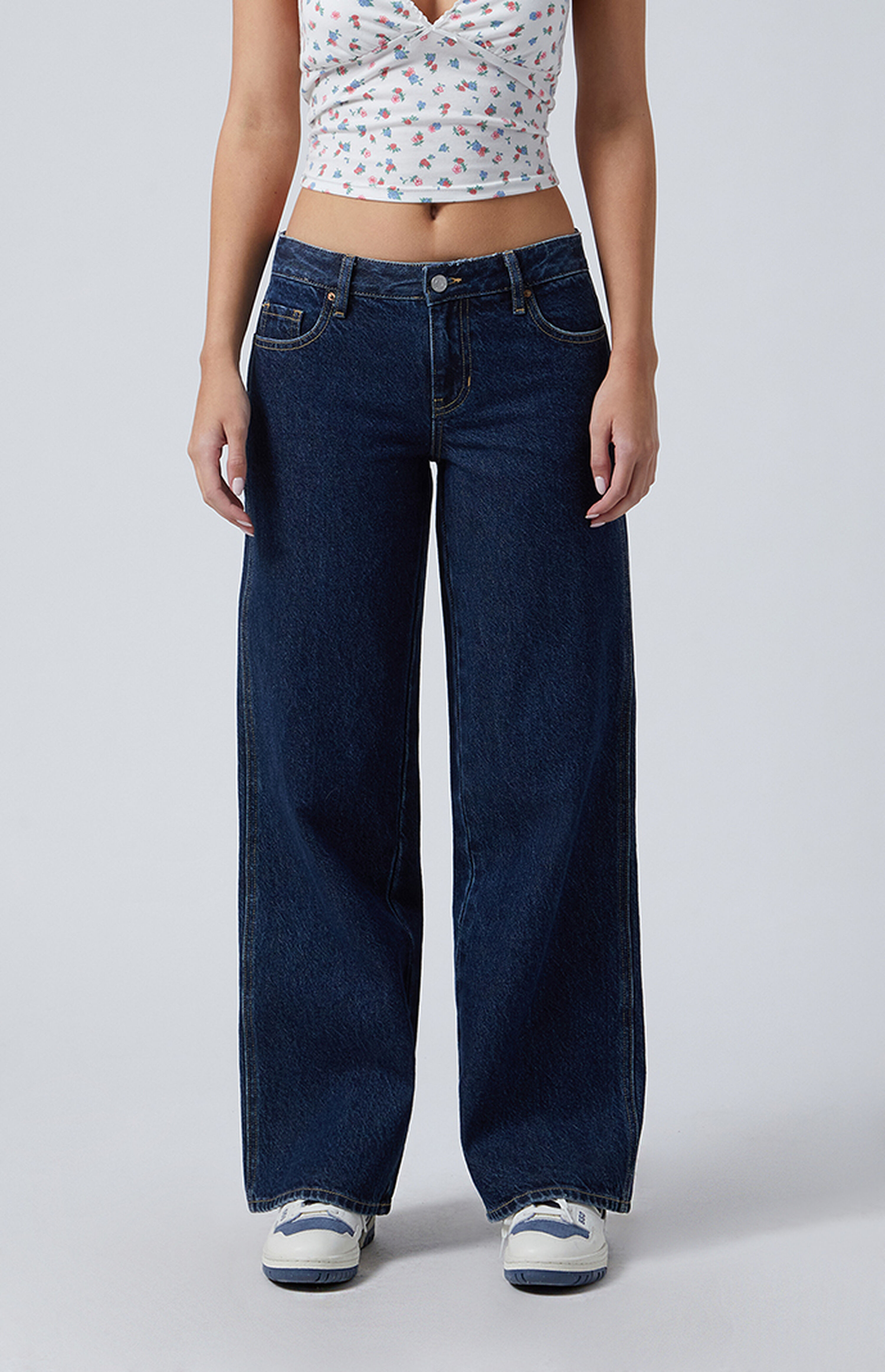 PacSun Eco Dark Indigo Low Rise Baggy Jeans | PacSun