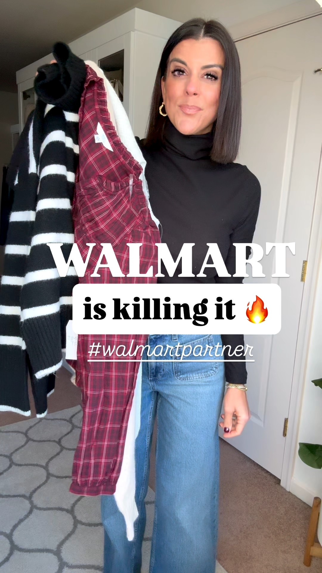 Walmart is killing it! #walmartpartner #walmartstyle @walmartstyle 

Size xs in turtleneck, size 2 in jeans
Size small in bear sweater, sized down one in pearl jeans 
Size small in stripped turtleneck sweater, and plaid. Sized up one to a med in heart sweater. I’m 5’5 for reference. 

#LTKHoliday #LTKFindsUnder50 #LTKFindsUnder100