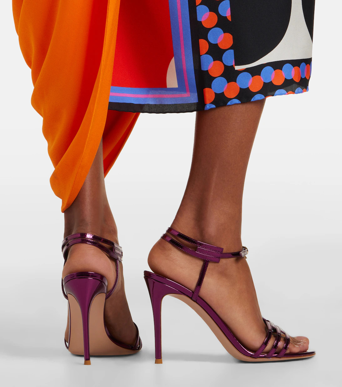 Metallic leather sandals | Mytheresa (US/CA)