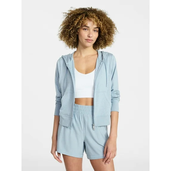 Athletic Works Women's and Women's Plus ButterCore Zip Front Hoodie, Sizes XS-4X | Walmart (US)