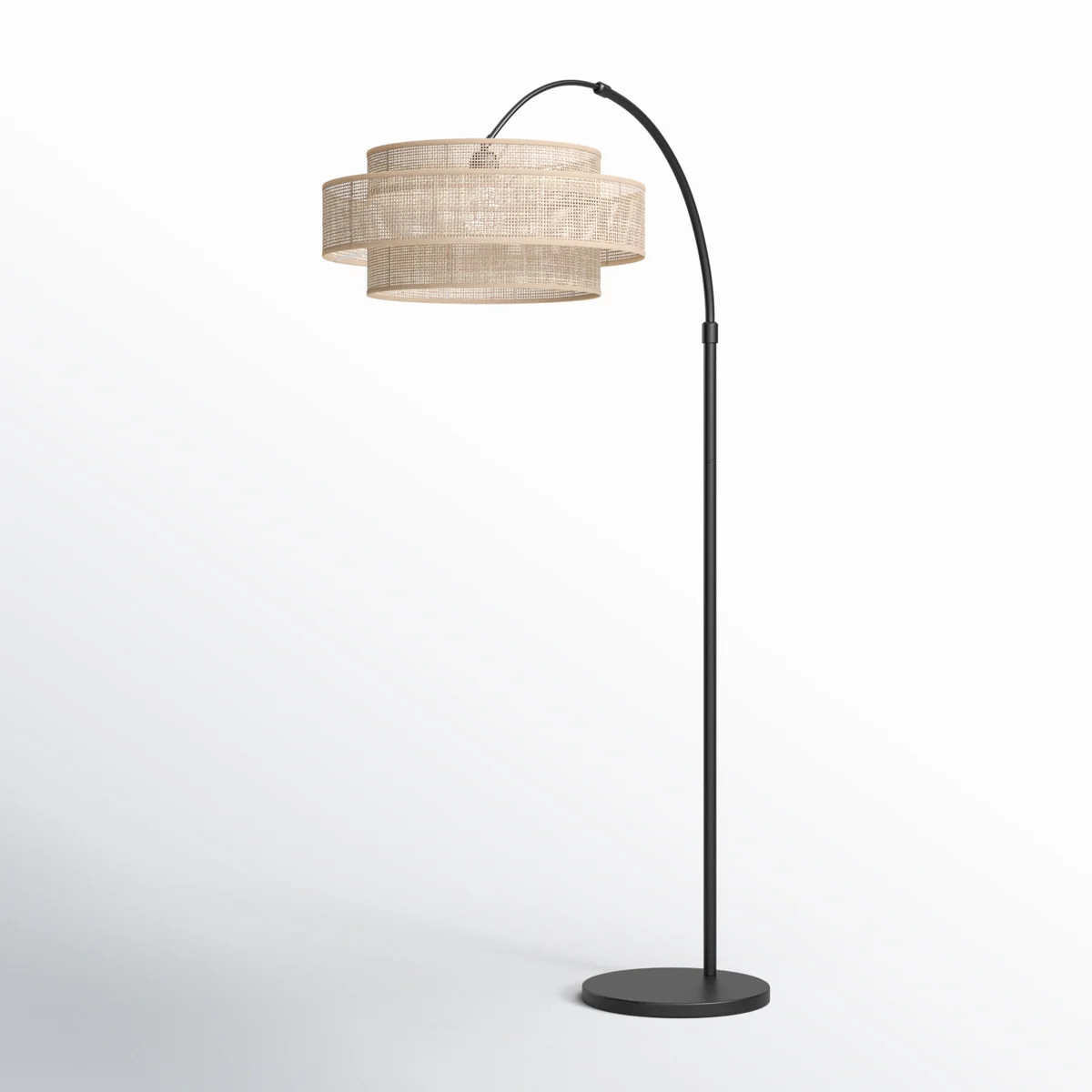 Romola 82 In. Floor Lamp With Rattan Shade And 3 Way Switch | Wayfair North America