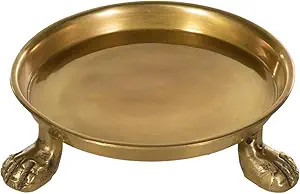 Alice Lane Home Collection Round Clawfoot Dish — Gold — for Home Decor, Candles, Jewelry, Per... | Amazon (US)