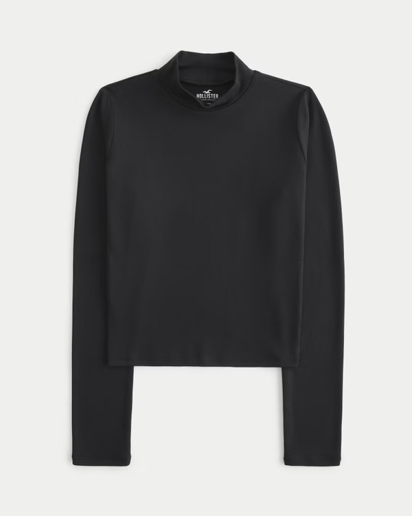 Seamless Fabric Mock-Neck Top | Hollister (US)