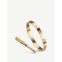 Cartier LOVE 18ct yellow-gold bracelet, Size: 16cm, yellow | Selfridges