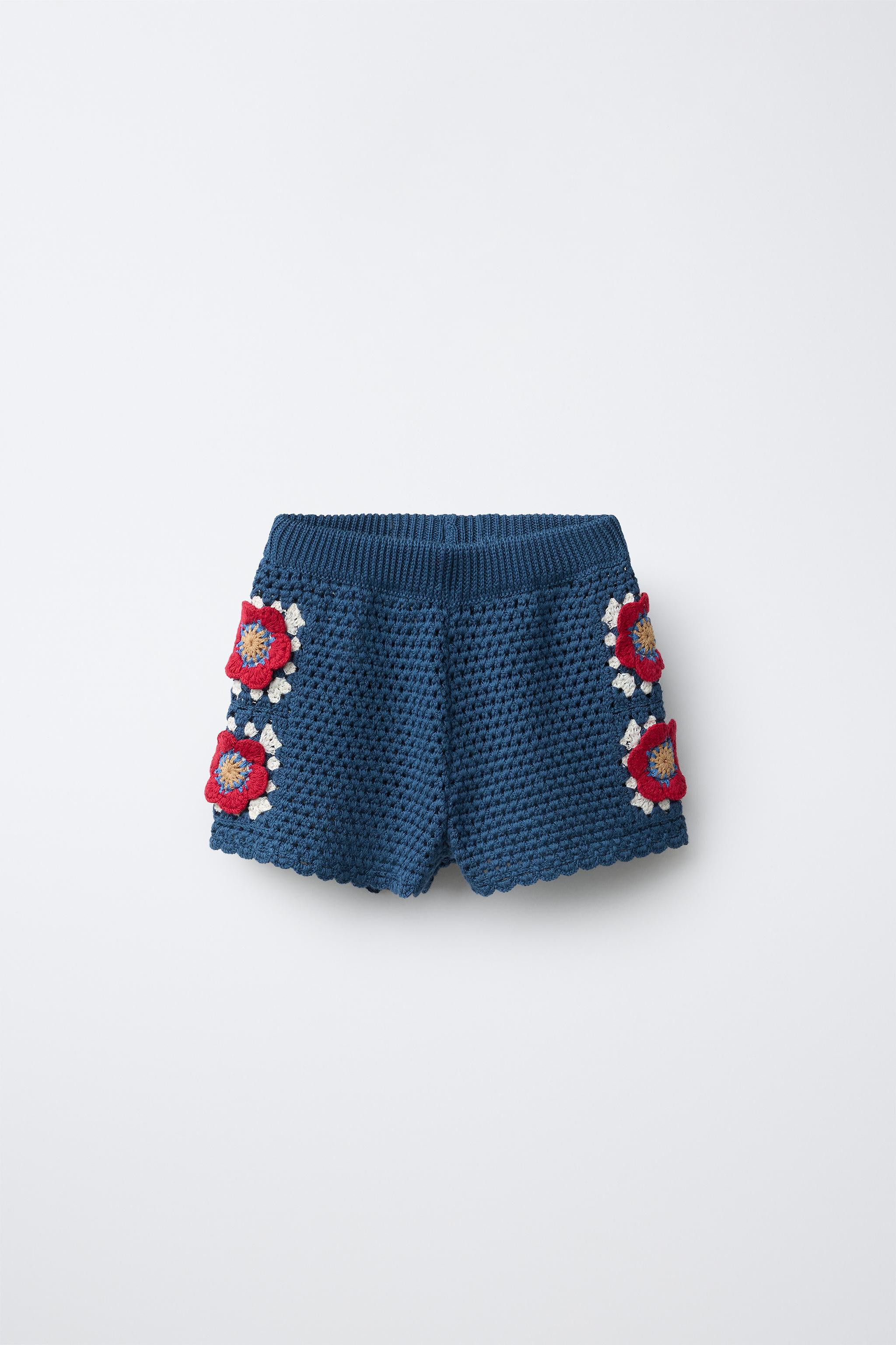CROCHET KNIT SHORTS | Zara US