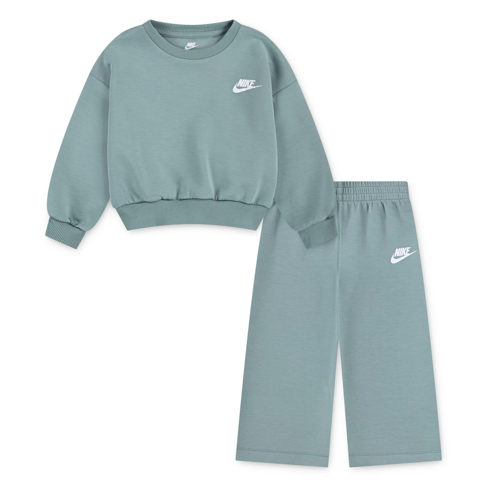 Baby & Toddler Girls Nike Crewneck & Wide Leg Pants 2-Piece Set, Toddler Girl's, Size: 3T, Light Green | Kohl's