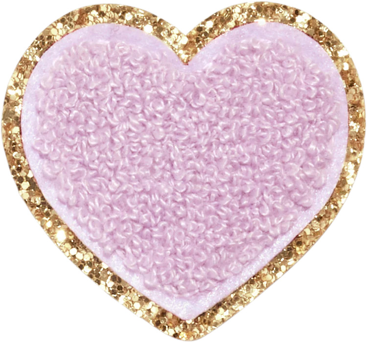 Lilac Glitter Heart Patch | Embroidered Patch - Stoney Clover Lane | Stoney Clover Lane