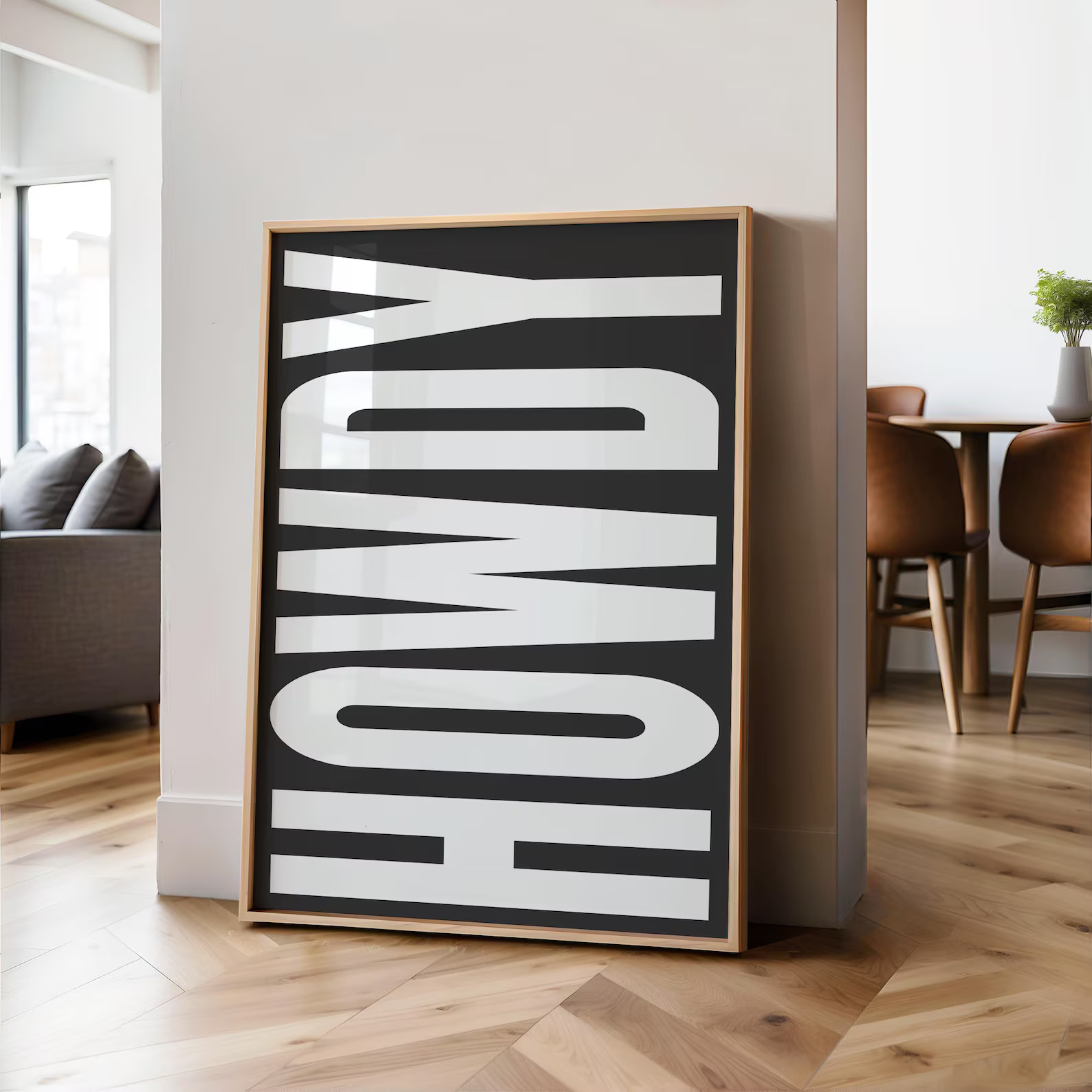 Howdy Typography Poster Black and White Print Western Decor Southwestern Wall Art Southern Home A... | Etsy (US)