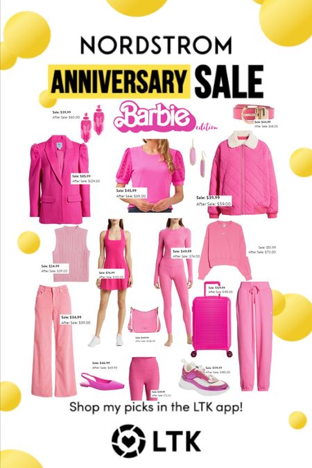 Nordstrom anniversary sale - Barbie edition

Pink blazer, pink earrings, statement earrings, pink jacket, pink shoes, pink pants, wide leg pants, workout clothes, pink clothes

#LTKxNSale #LTKunder100 #LTKunder50