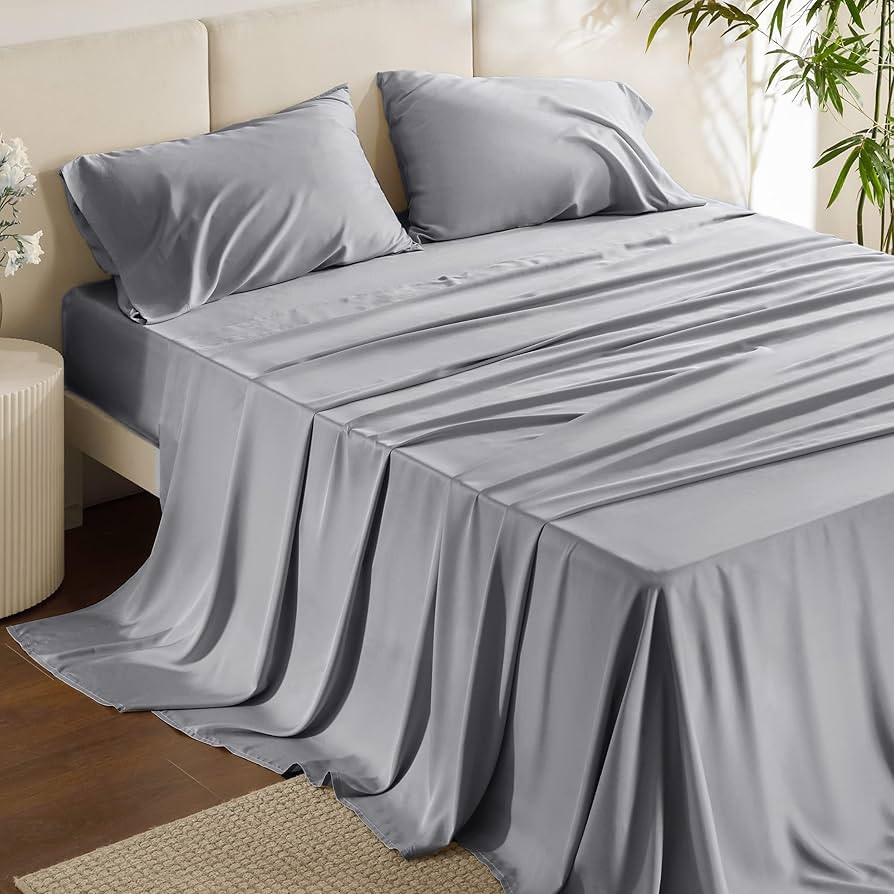 Bedsure King Size Sheet Set, Cooling Sheets King, Rayon Derived from Bamboo, Deep Pocket Up to 16... | Amazon (US)