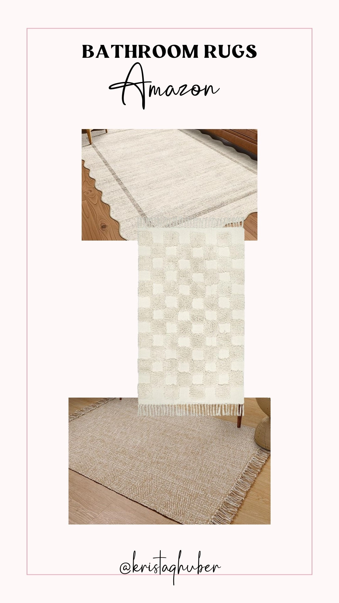 After cleaning my master bathroom today I realized I really need a rug in there! These are my top 3 picks from Amazon for a neutral/slightly boho look. 

#LTKHome
