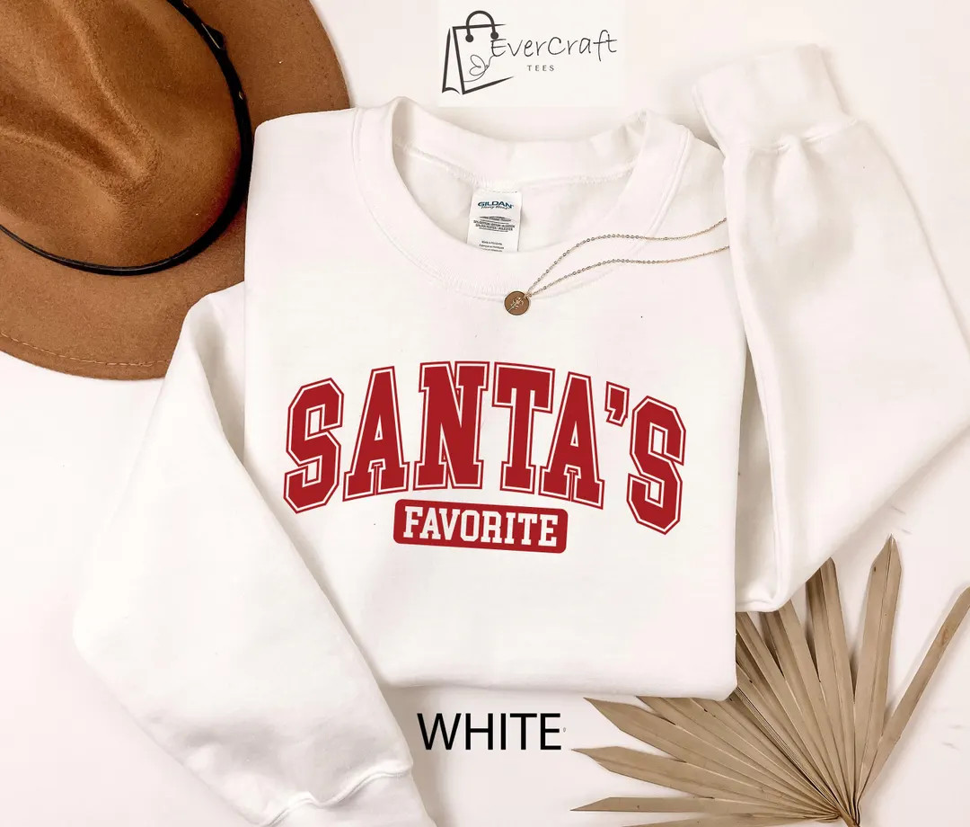 Santa's Favorite Sweatshirt, Christmas Gift Idea, Funny Holiday Shirt, Cozy Winter Apparel, Uniqu... | Etsy (US)
