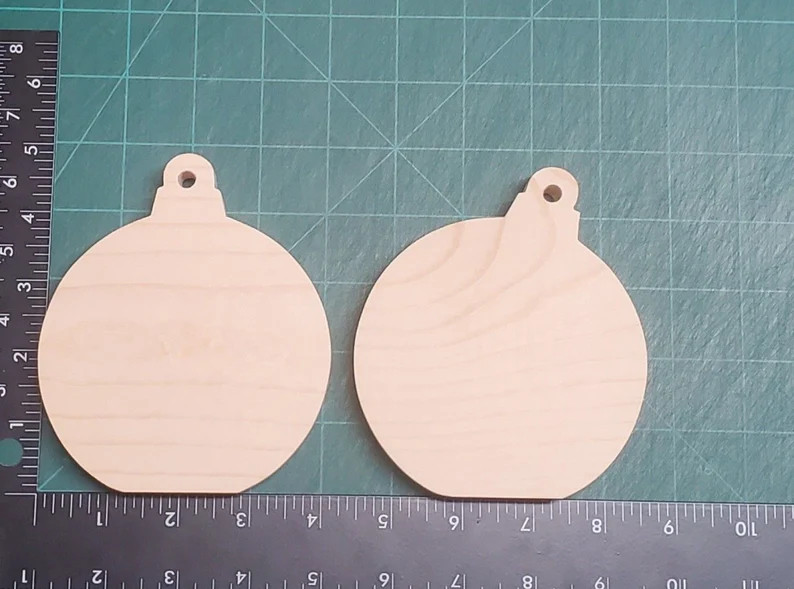Set of 3 Unfinished Wood Christmas Ornaments / Christmas Decor - Etsy | Etsy (US)