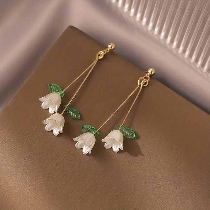 Exquisite Lily Valley Pendant Dangle Earrings Elegant Ethnic - Temu | Temu Affiliate Program