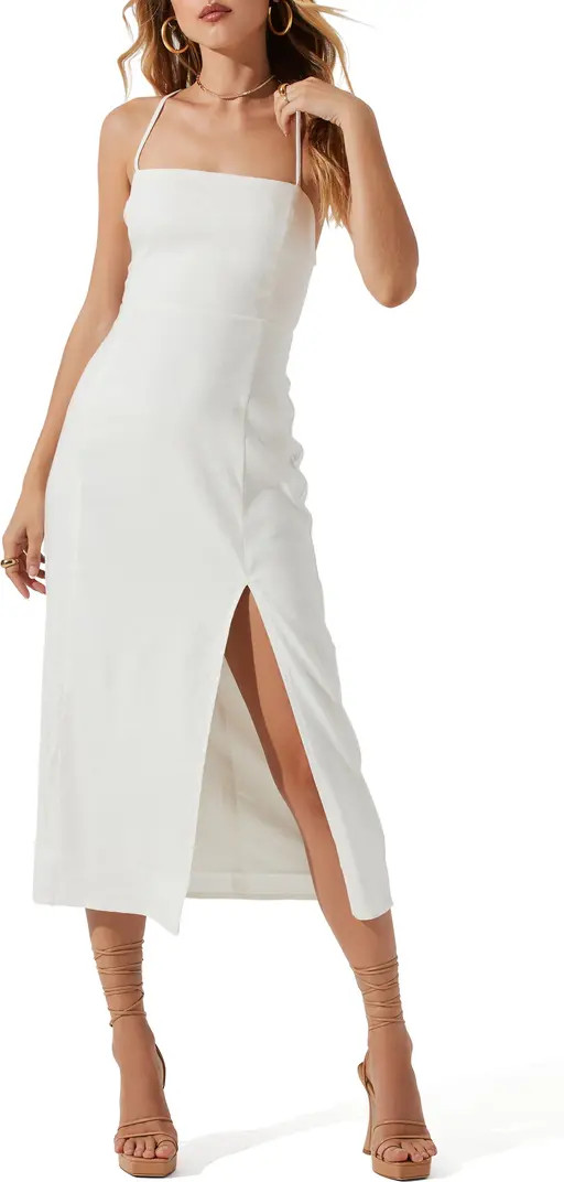 Brayden Strappy Back Linen Blend Dress | Nordstrom
