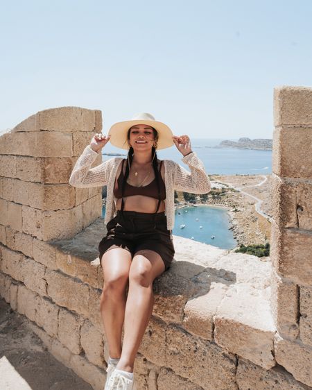 My @abercrombie tailored shorts are currently on sale for only $25! Such a steal! Runs tts 🤎 loved wearing these when I visited Rhodes, Greece 🇬🇷 

#LTKsalealert #LTKfindsunder50 #LTKtravel