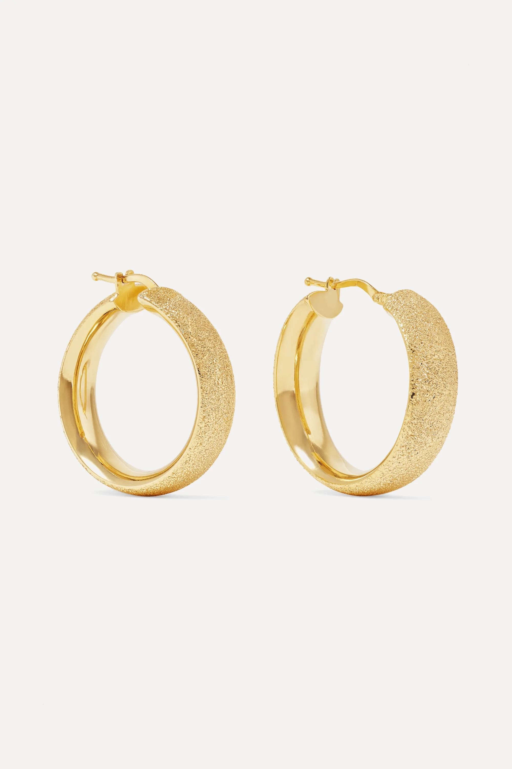 Gold Florentine 18-karat gold hoop earrings | Carolina Bucci | NET-A-PORTER | NET-A-PORTER (UK & EU)
