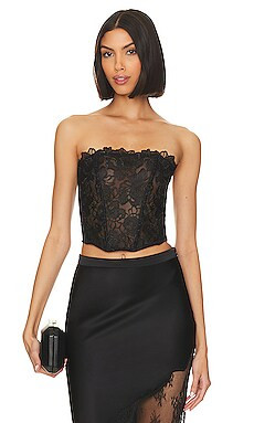 fleur du mal Whitney Corset Top in Black from Revolve.com | Revolve Clothing (Global)