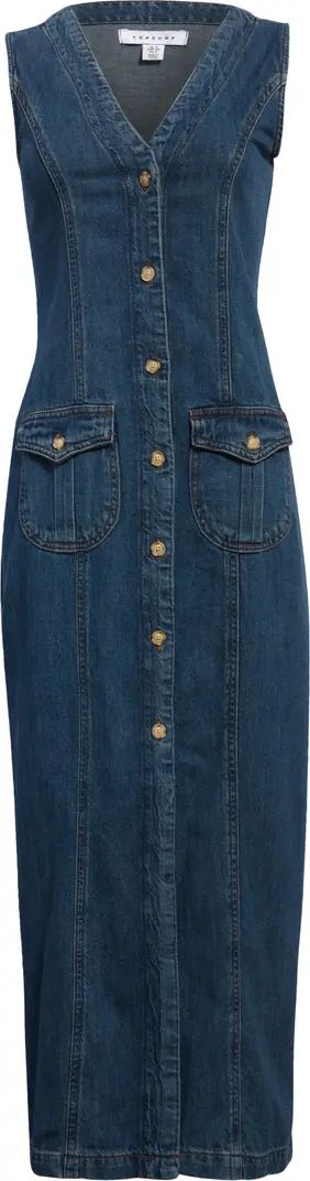 Sleeveless '90s Denim Midi Dress | Nordstrom