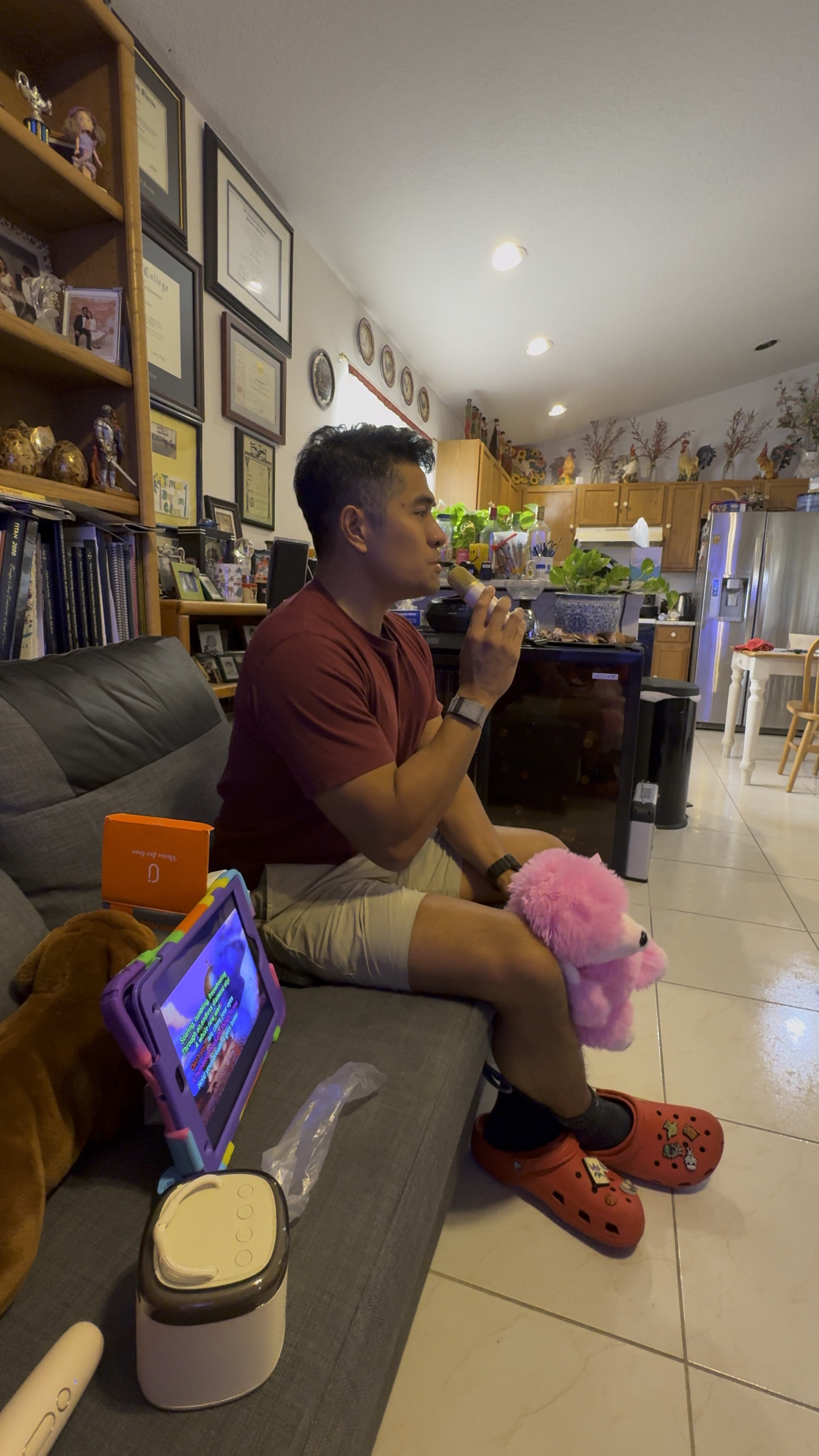 Our family loves to sing so I got this mini portable karaoke machine! It’s bluetooth and comes with two mics that has different voice changes to choose from! 

#LTKGiftGuide #LTKKids #LTKHoliday