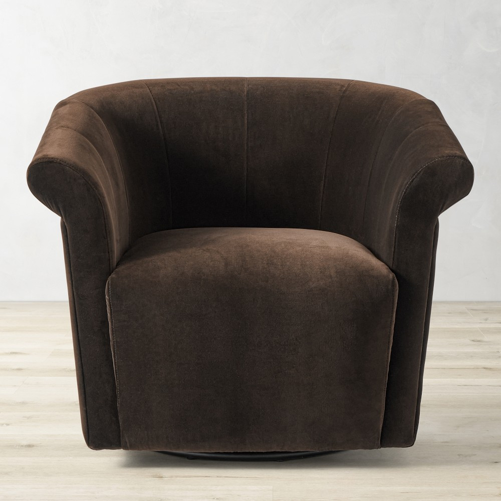 Arleta Roll Arm Swivel Chair | Williams-Sonoma