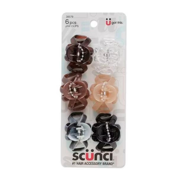 scunci Jaw Hair Clips - 6ct | Target