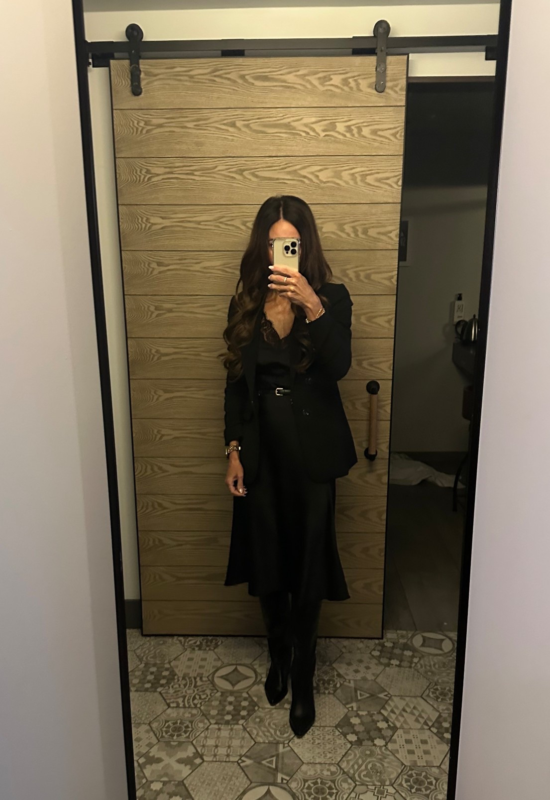 Wearing 00 in dress and xs jacket 🖤

#LTKWorkwear #LTKOver40