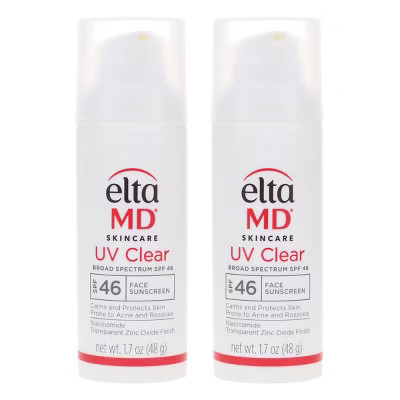 EltaMD UV Clear Broad Spectrum SPF 46 Face Sunscreen 1.7 oz 2 Pack | Target
